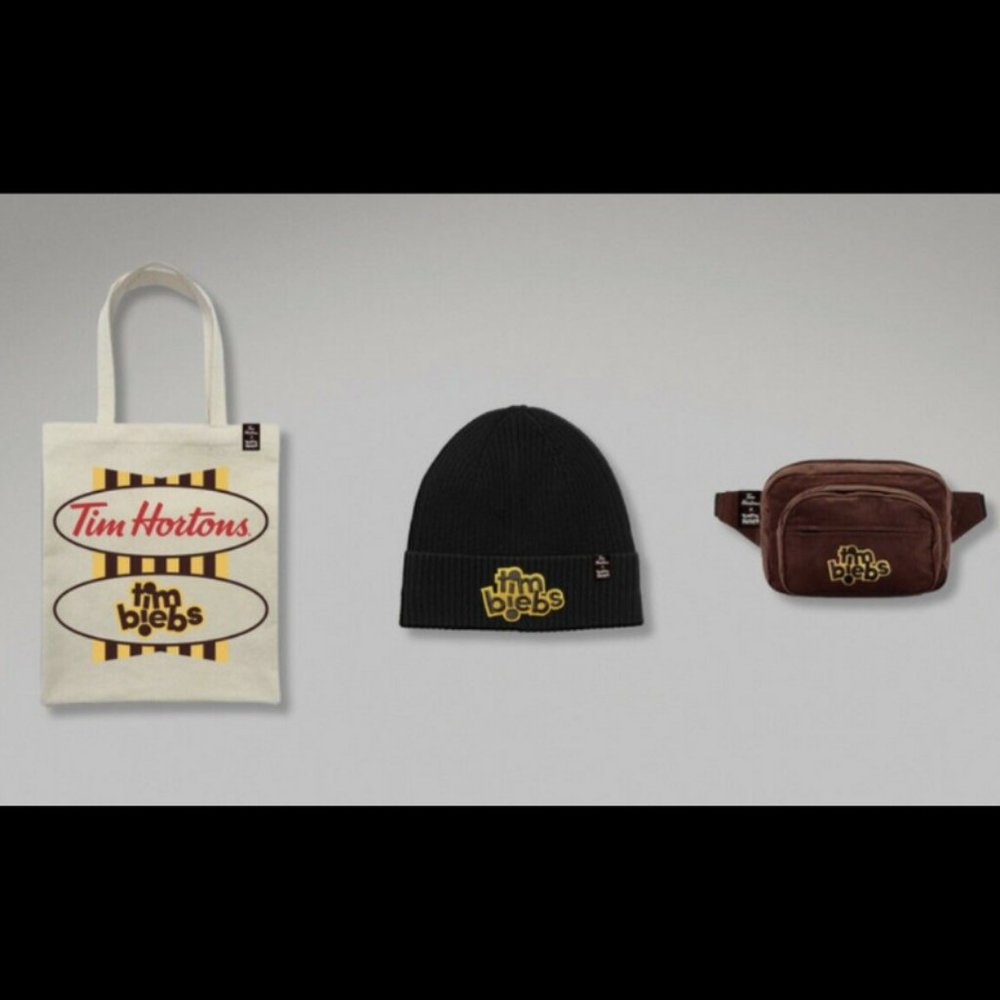 Tim Hortons X Justin Bieber TimBiebs Merch - Beanie, Tote Bag & Fanny Pack *New
